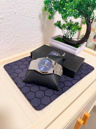 Reloj poedagar Hombre Azul y Plateado
