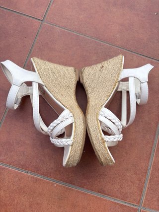 Sandalias de Cuña Blancas In Side Talla 37