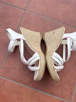 Sandalias de Cuña Blancas In Side Talla 37