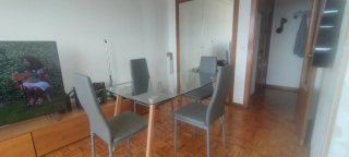 Mesa de comedor cristal y madera