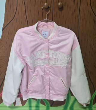 Cazadora Estilo Bomber Rosa y Blanca