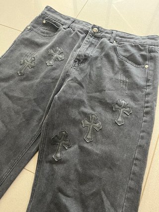 Pantalón Denim Chrome Hearts Negro