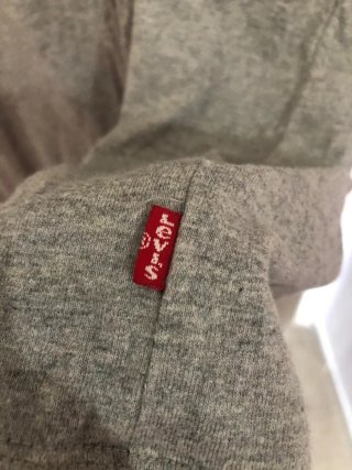 Maglietta Levi's Originale Taglia XL Grigia Logo Rosso
