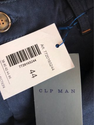 Pantalón chino hombre azul nuevo