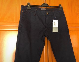 Pantalón chino hombre azul nuevo