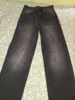 Pantalón vaquero chico negro/gris