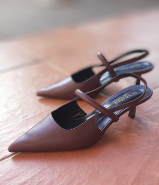 Zapatos de tacón slingback ELSA&JANE marrones