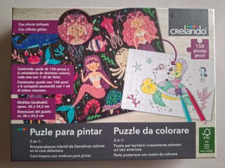 Puzzle para Pintar Crelando 150 Piezas Sirenita