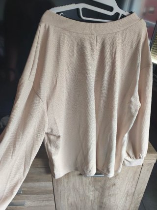 Camiseta larga beige mujer talla 3XL
