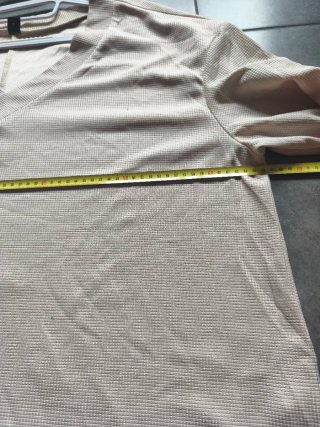 Camiseta larga beige mujer talla 3XL
