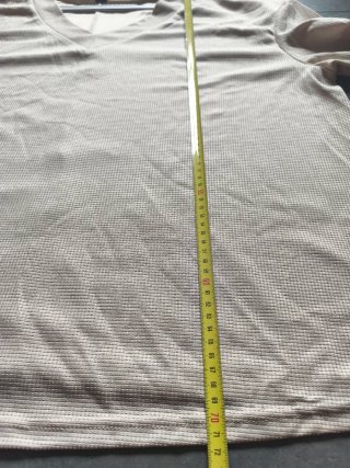 Camiseta larga beige mujer talla 3XL