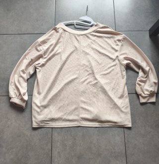 Camiseta larga beige mujer talla 3XL