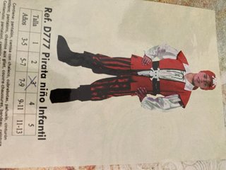 Disfraz Pirata Niño/niña Talla 7/9 Años