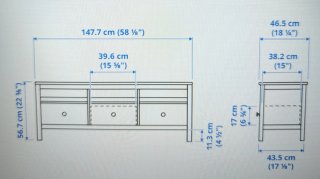 Mueble TV IKEA Hemnes Negro