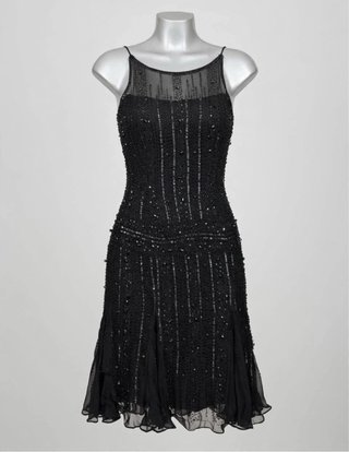 Vestido de Fiesta Pronovias Negro con Lentejuelas