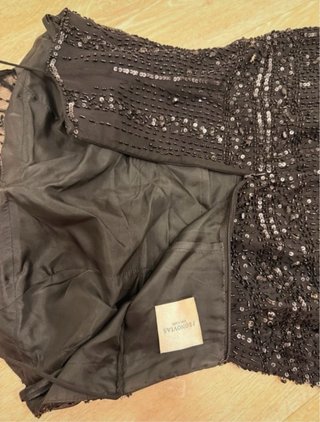 Vestido de Fiesta Pronovias Negro con Lentejuelas