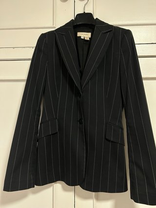 Traje Zara Mujer Negro Rayas Talla S