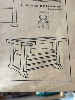 Banco de trabajo artesanal ebanista