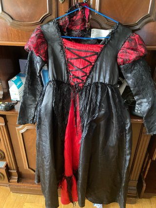 Disfraz Bruja Talla M Negro/Rojo