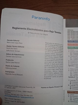 Reglamento Electrotécnico para Baja Tensión