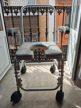 Silla ducha/inodoro con ruedas