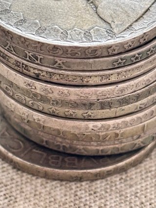 Lotto di 20 monete da 500 lire in argento