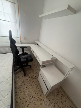 Scrivania da Gaming Bianca con luce LED a colori