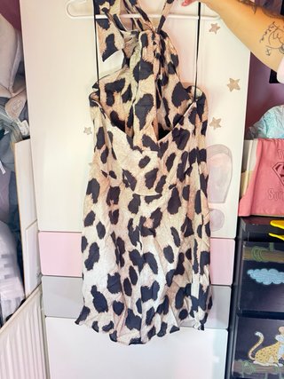 Vestido corto mujer estampado leopardo