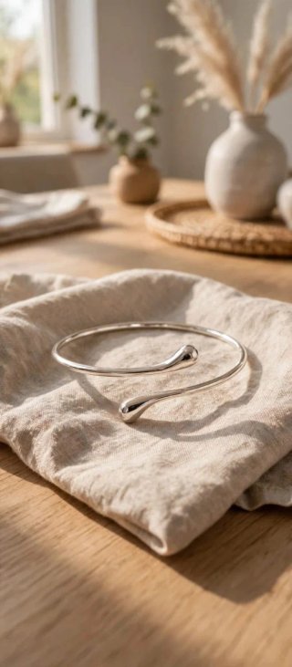 Bracciale in argento regolabile