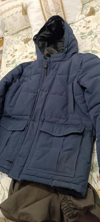 Cazadora Zara Plumas Azul Talla M