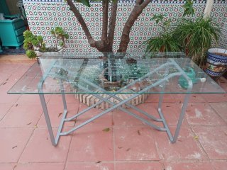 Mesa/Escritorio LOVE Ikea de Cristal