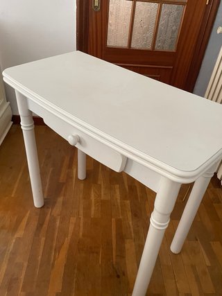 Mesa de comedor blanca extensible