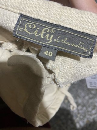 Pantalón de lino crema (talla 40)