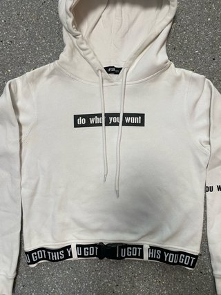 Sudadera blanca oversize mujer