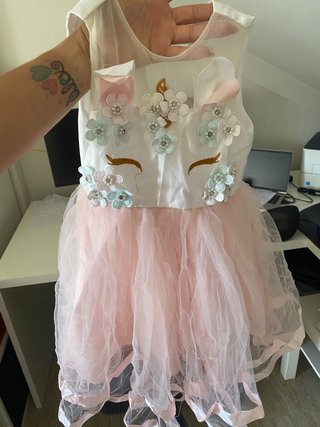 Disfraz unicornio niña rosa tul