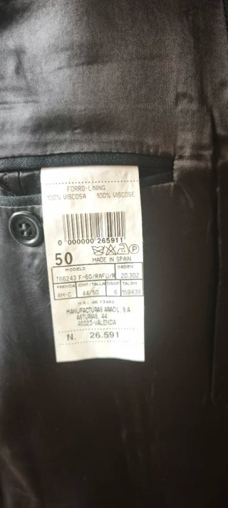 Traje de Novio Negro T.44