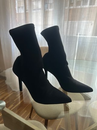 Botas tipo calcetín negras