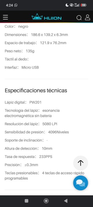 Huion Inspiroy H430P — NUEVA / SIN ESTRENAR