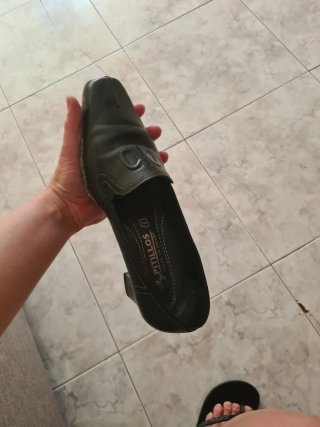 Zapatos Pitillos Piel Negros Talla 39