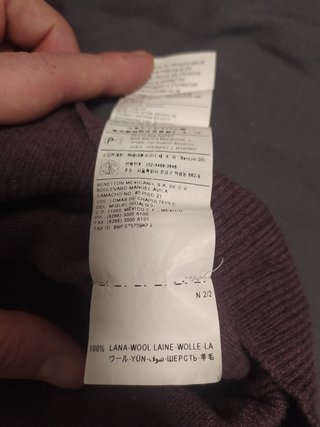 Sudadera Benetton Morada Talla M
