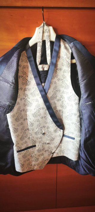 Traje de novio azul T48