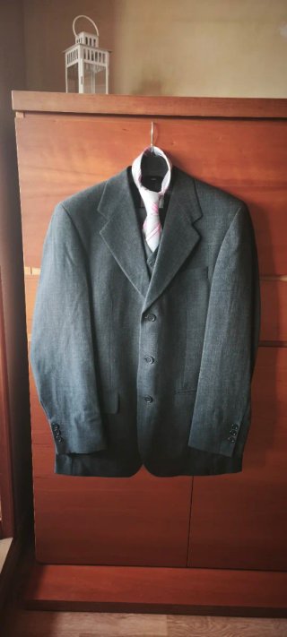 Traje de Novio Gris Talla L