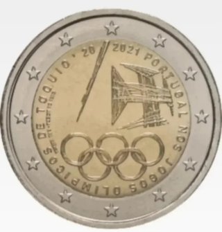 Moneta 2 Euro Portogallo 2021 Giochi Olimpici
