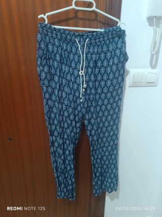 Pantalones Estampados Azules