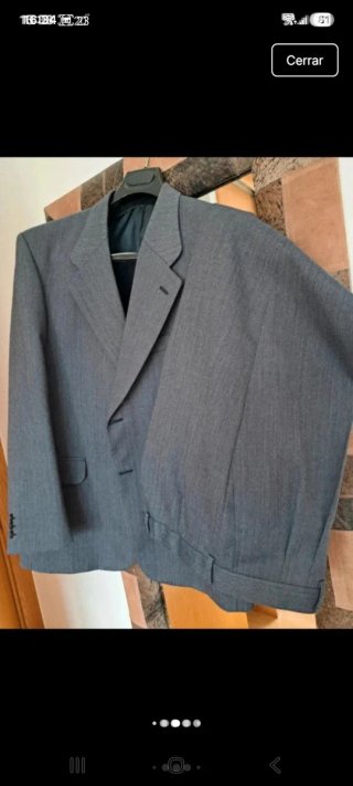 Traje de espiga gris