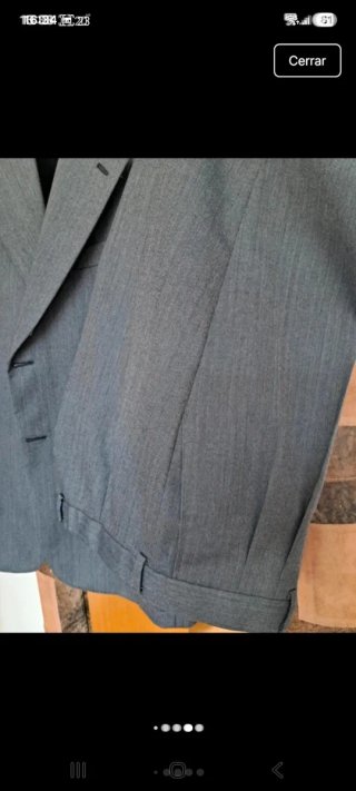 Traje de espiga gris