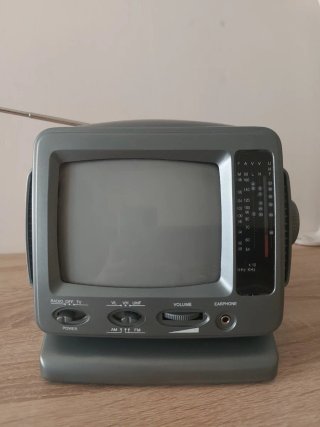 Televisore Portatile Vintage con Radio AM/FM