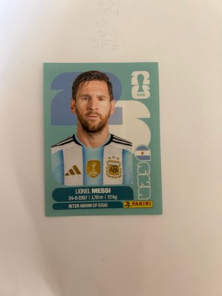 Cromo Panini Lionel Messi mundial 2026