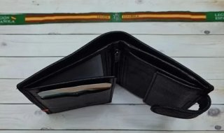 CARTERA CON MONEDERO PIEL LEGION + REGALO PULSERA