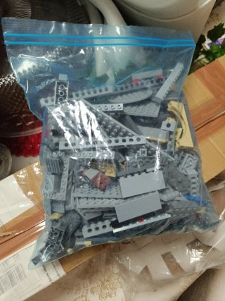Lote 500g de Piezas LEGO Gris Claro